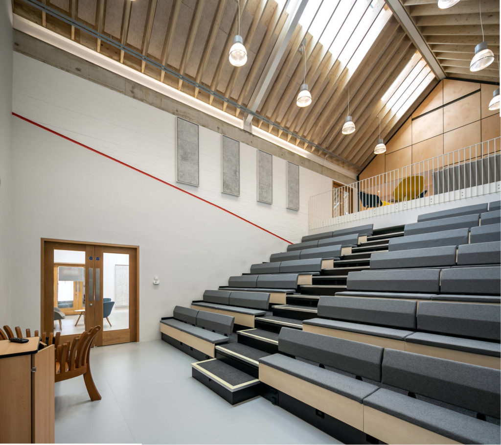 Metsä wood Kerto LVL auditorium interior