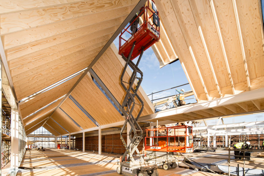 Metsä wood Kerto LVL installing panels