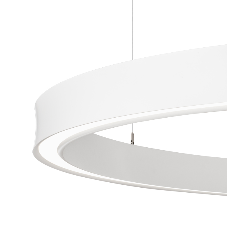 Impact Architectural Lighting gray large diameter detail of bull nose edge