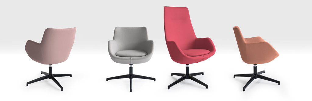 Allstreet Retreat Executive chair four chairs in different colors mid-back and high-back styles