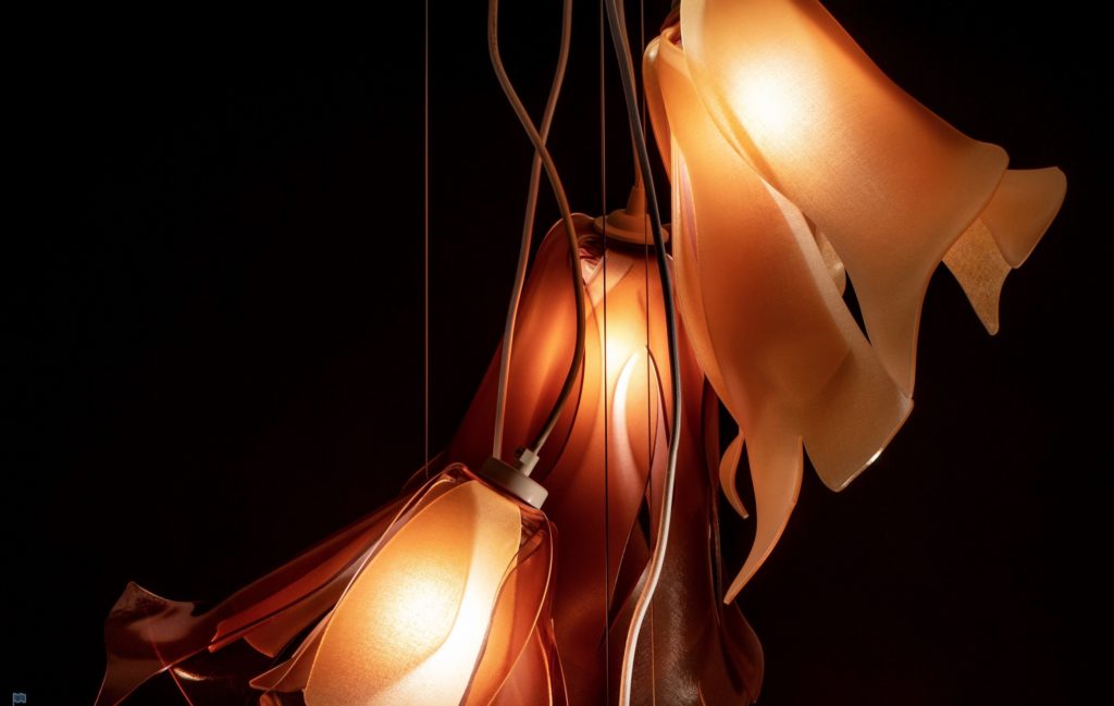 LightArt Botanicals Foxglove pendant orange