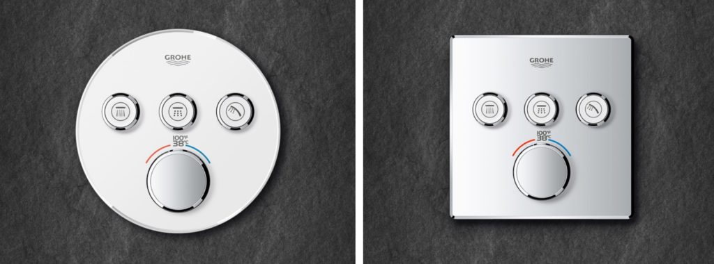 GROHE Rapido SmartBox circular and square profiles shown side by side