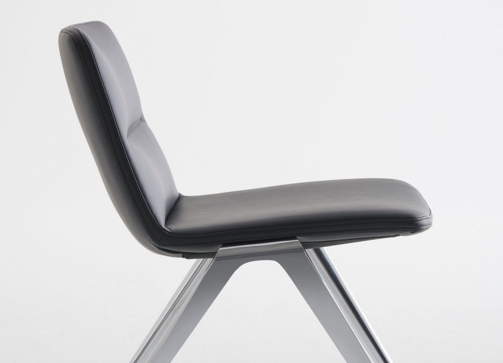 Davis Furniture A-Lounge with black upholstery side view