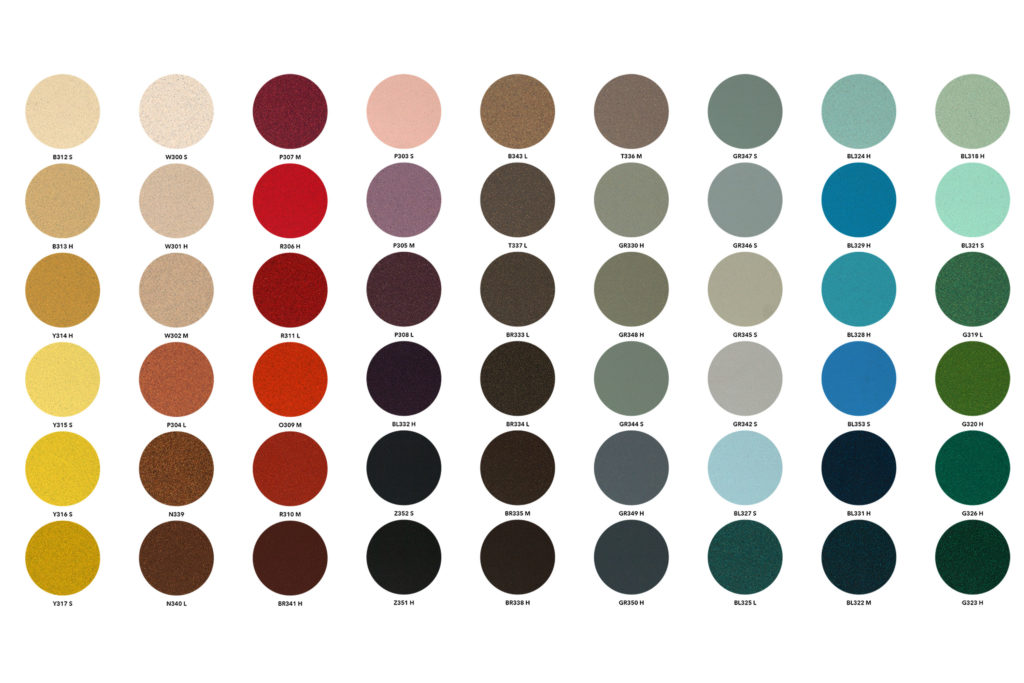 Corques Liquid Linoleum color chart