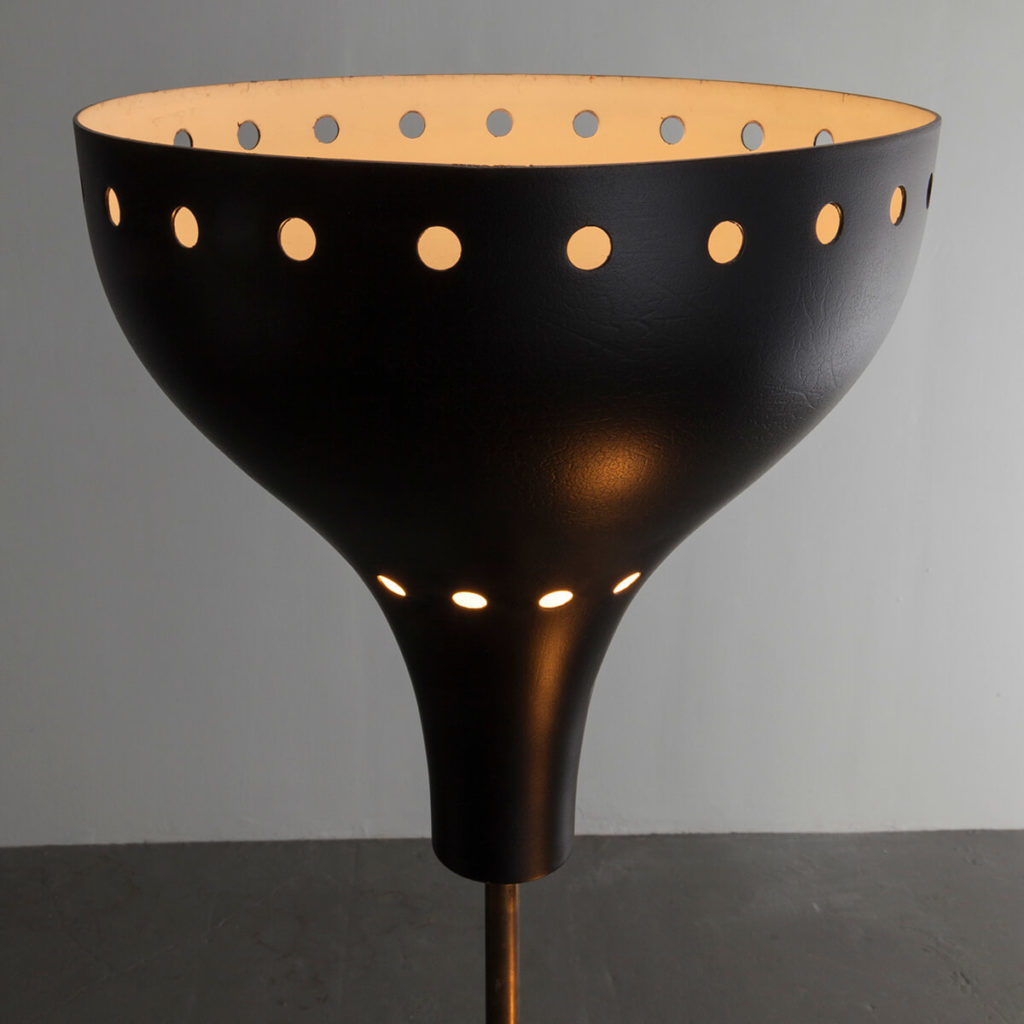 R & Company Italy, 1950s lamp black shade close-up