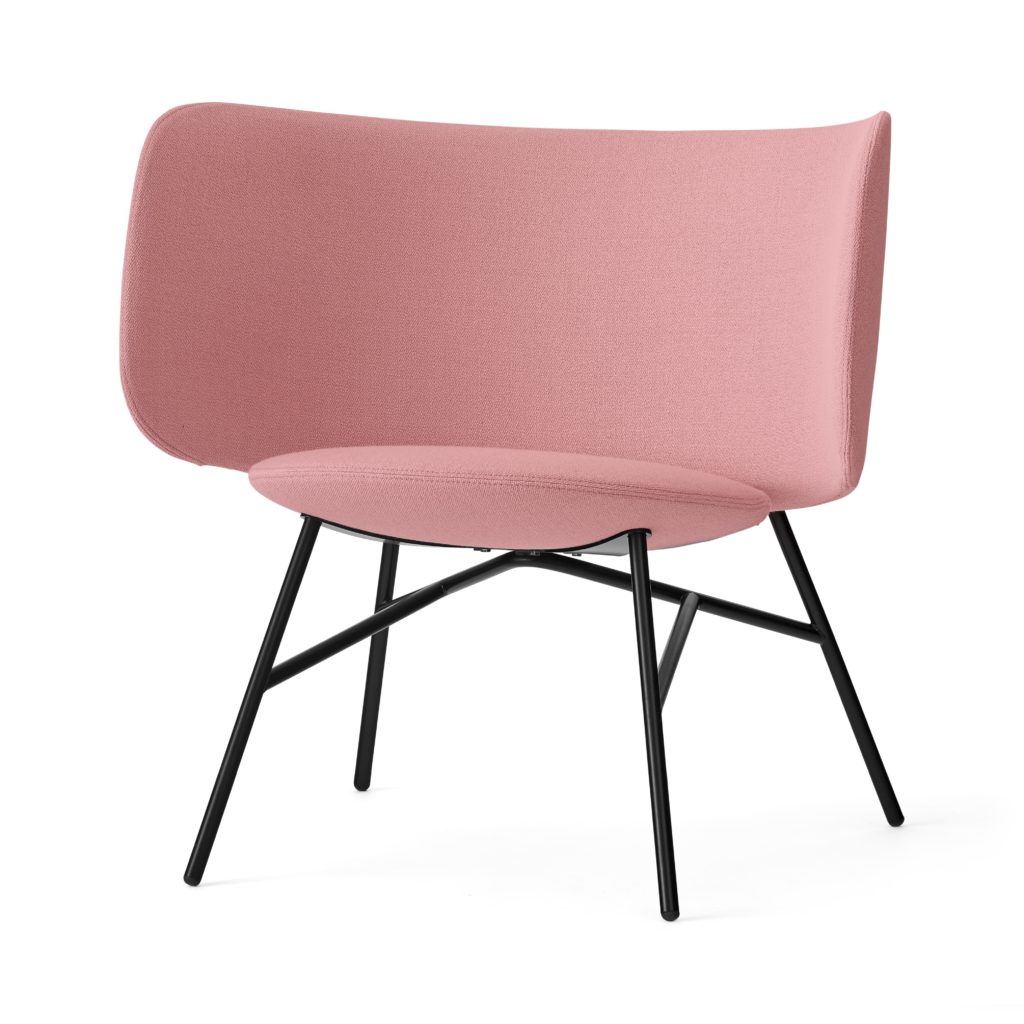 Hightower Stella Chair angled view of front pink white background