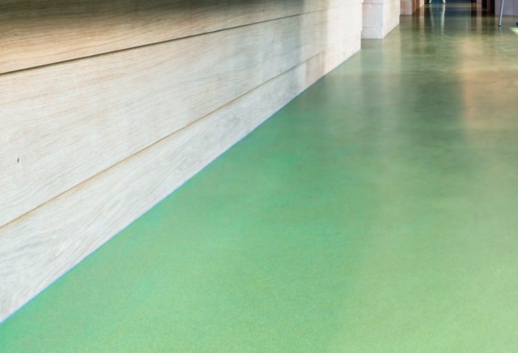 Corques Liquid Lino in Rotterdam Restaurant lime green