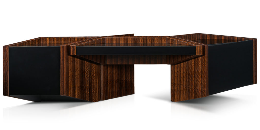 Edge Desk by Turri front view on completely white background