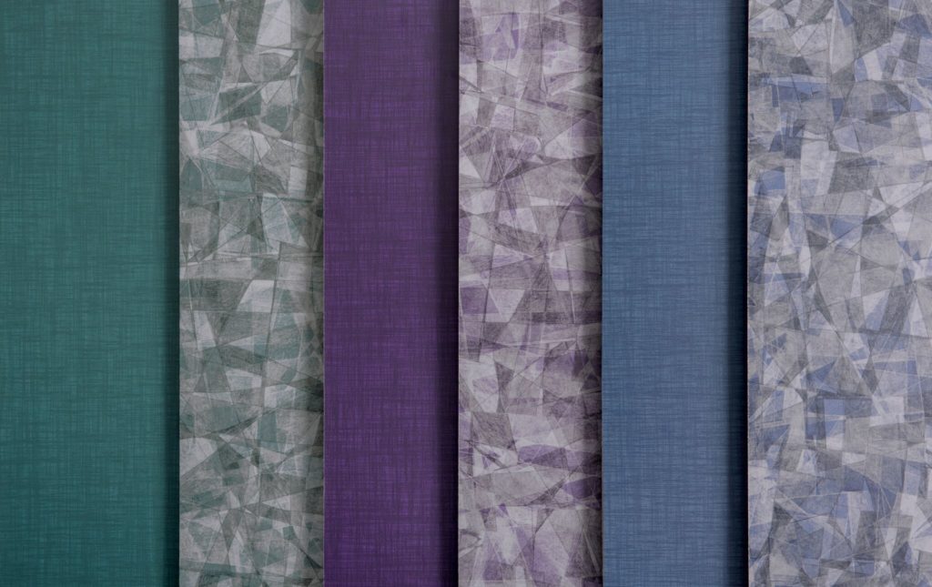 Wilsonart Color Me Intrigued samples of six styles