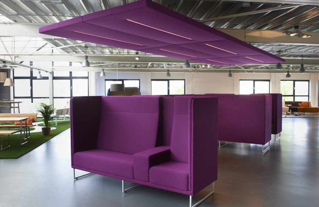 Michiel van der Kley 1st Class front view in room with multiple units in purple 