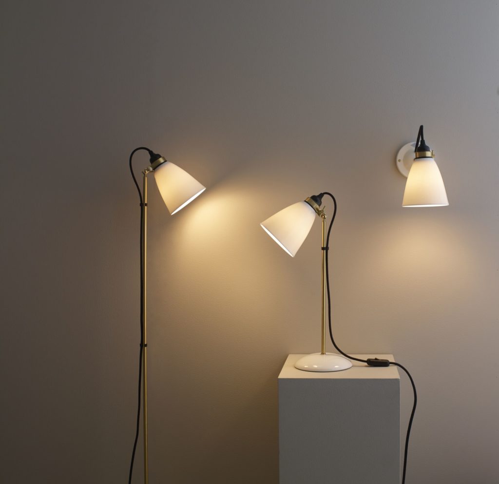 Original BTC Hector 30 Lamp table, floor, and wall-mounted all lit