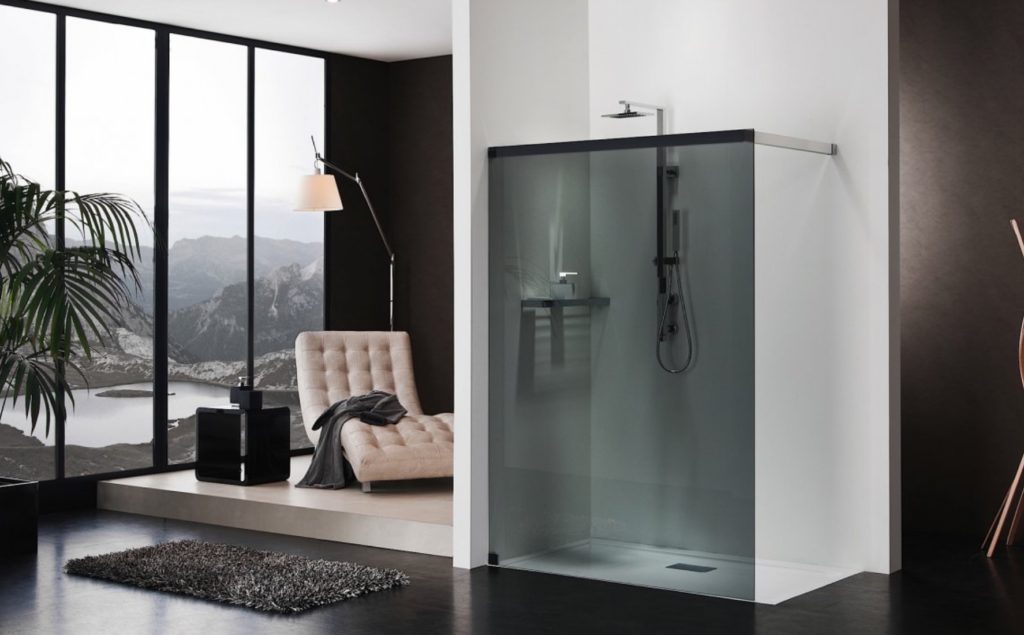 Duka's Libero 5000 smoky glass against white wall