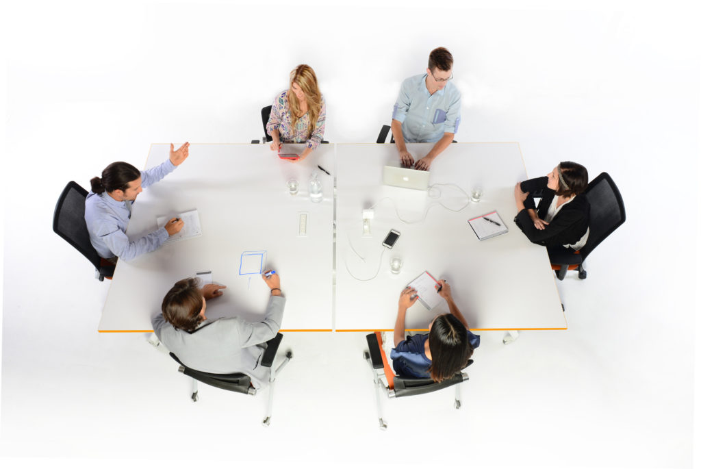 Nomad Sport Table conference mode overhead view