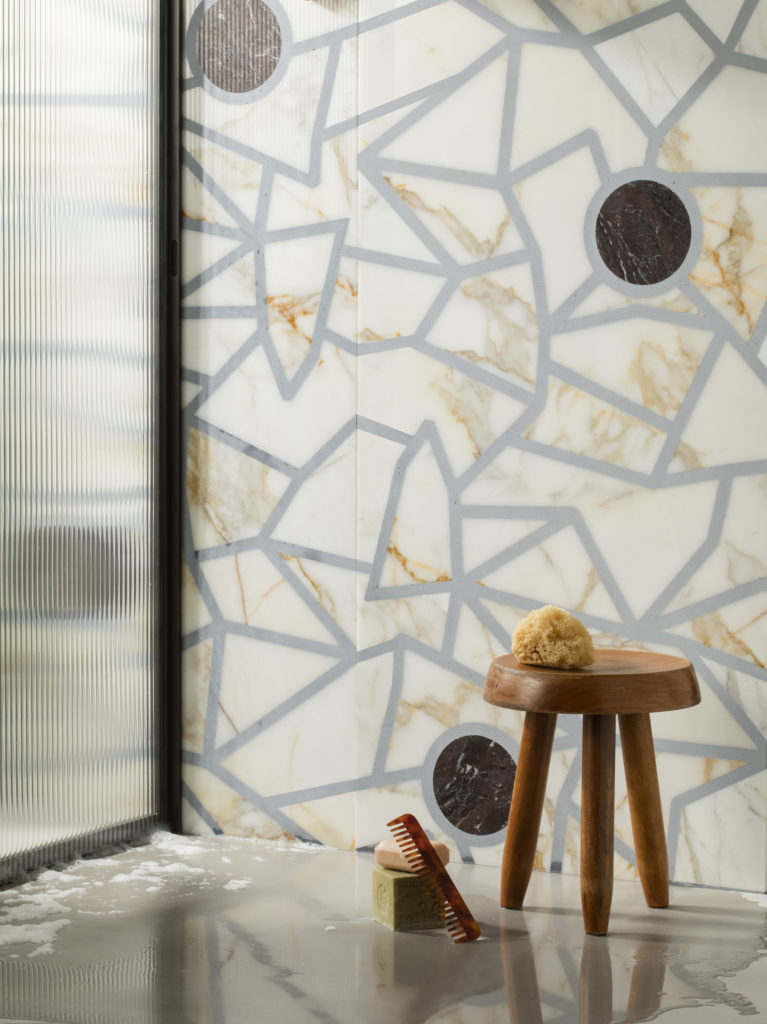 Del Savio 1910 Marble Dot collection in shower