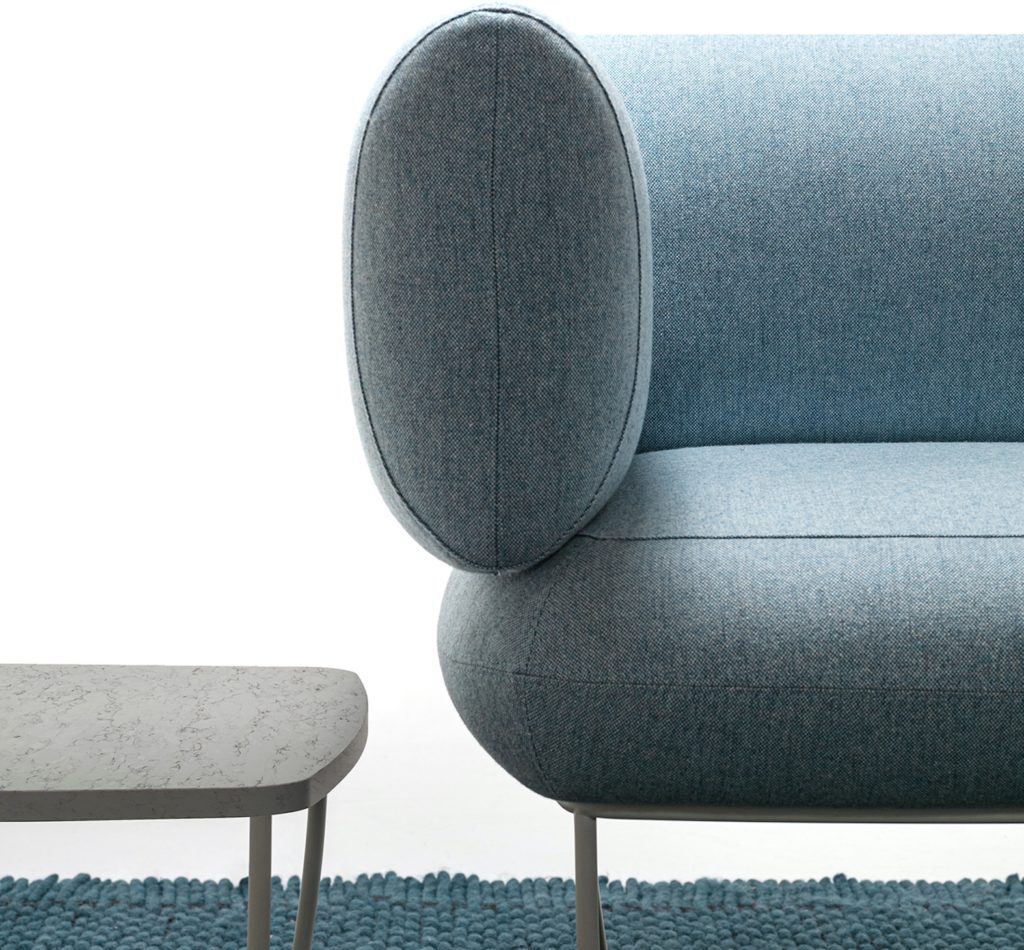 Bernard Seating light blue close up