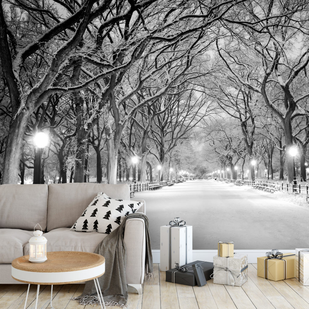 Wallsauce Christmas Wallpaper snowy Central Park