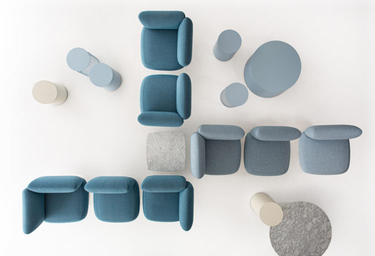 Bernard Seating several chairs overhead view