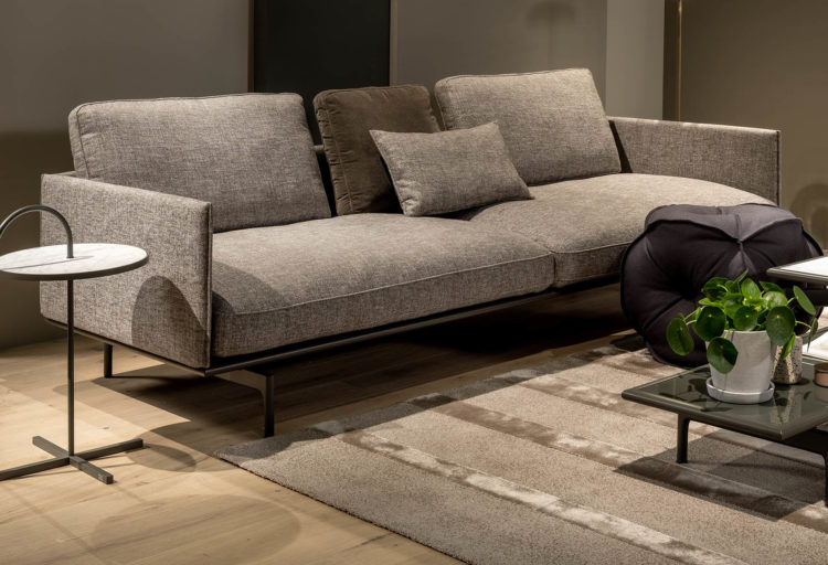 Rolf Benz Liv Sofa gray in living room