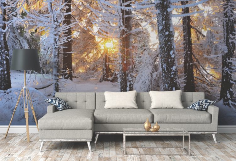 Wallsauce Christmas Wallpaper Birch trees