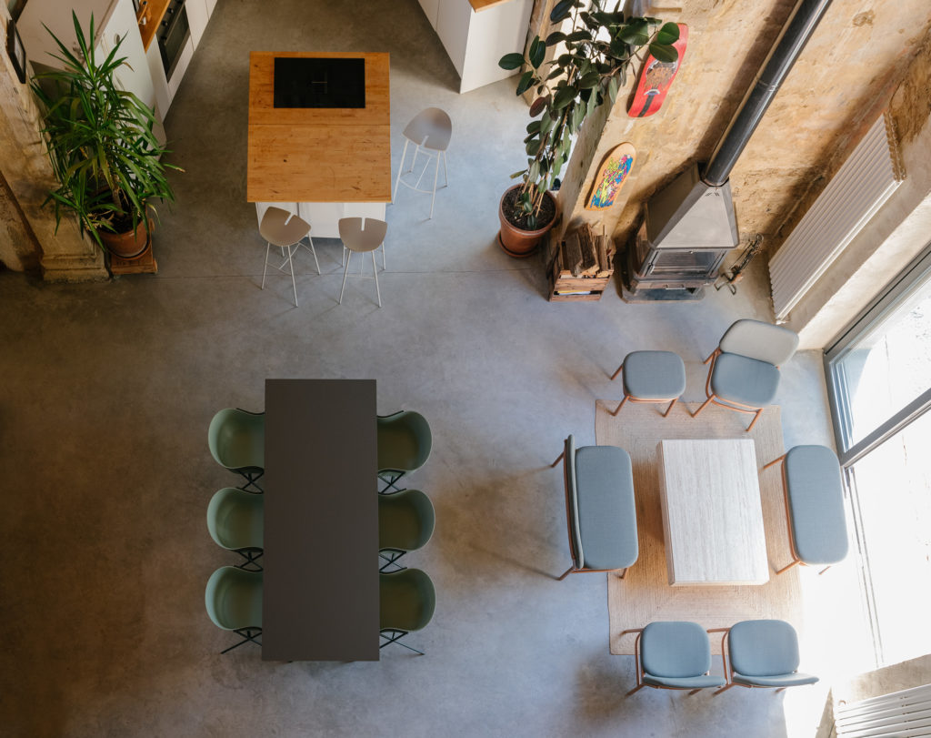 Hightower's Lana Seating overhead view of chairs and sofa