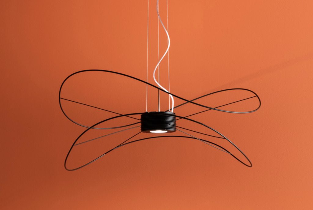 Hoops from Axolight black with orange background