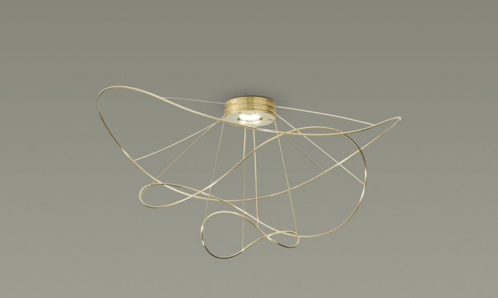 Hoops from Axolight gold flushmount