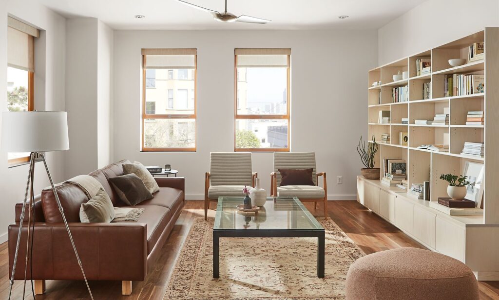 Room & Board's Pierson Sofa Brown in living room