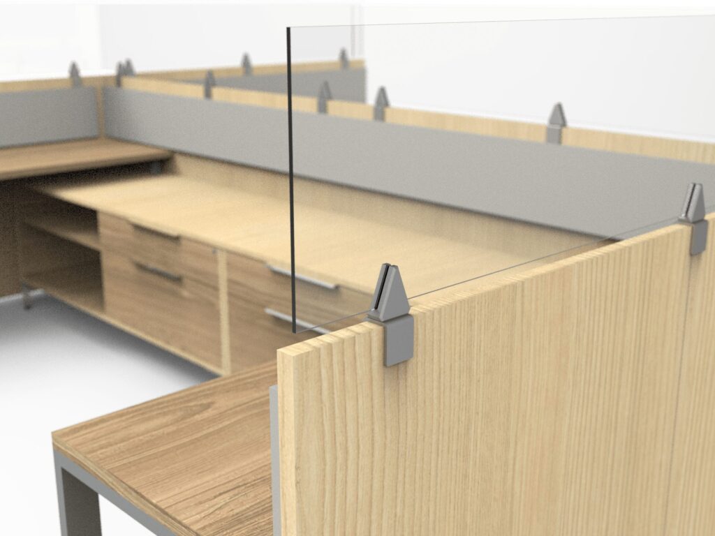 DeskMakers ReFit Line Adaptable Division walnut detail 