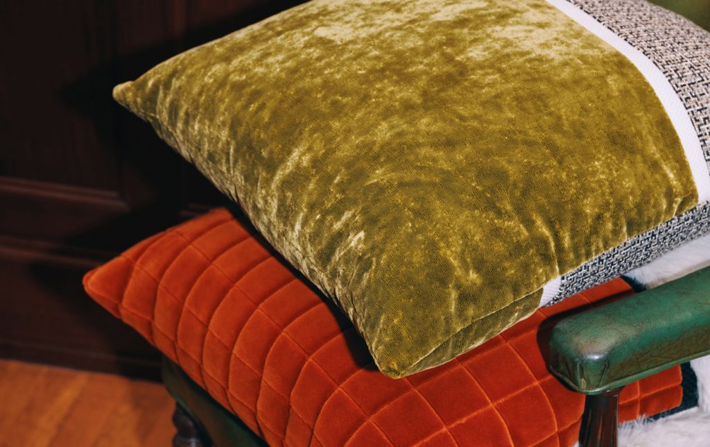Toof and Toss two pillows stacked detail
