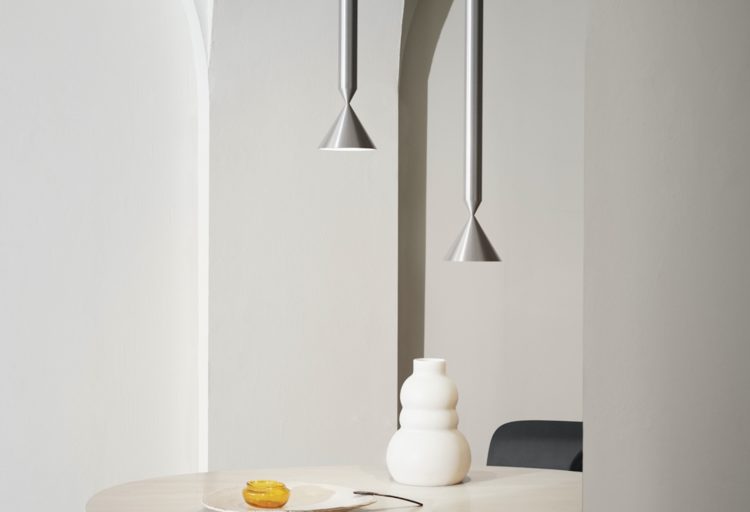 Pholc Apollo 59 pendant aluminum two pendants above table