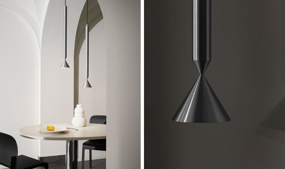Pholc Apollo 59 pendant one aluminum one black