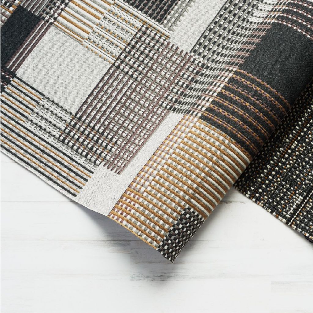 Designtex new collection Handsome Plaid browns detail
