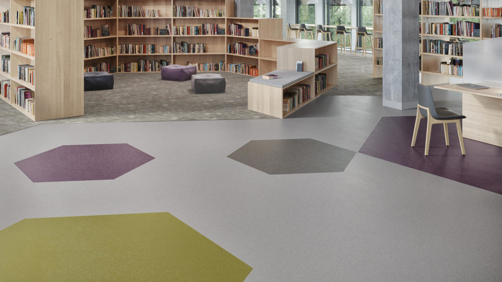 Tarkett Color Splash in library
