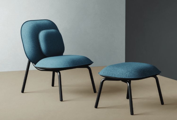 Toou's Tasca with ottoman in blue