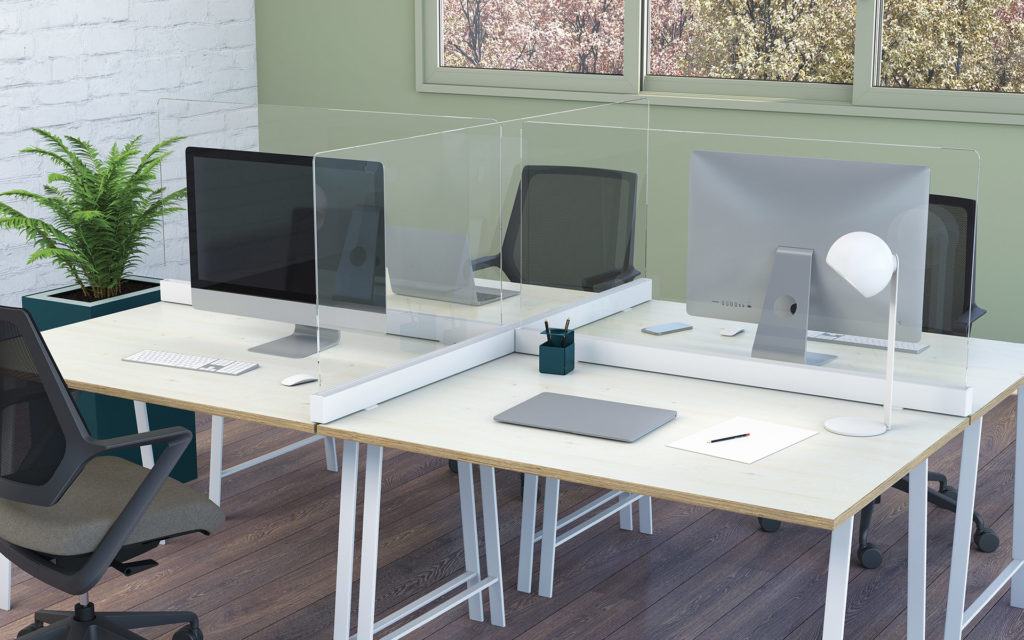 NEW PORT HIGH Desk Partition adjoining desks