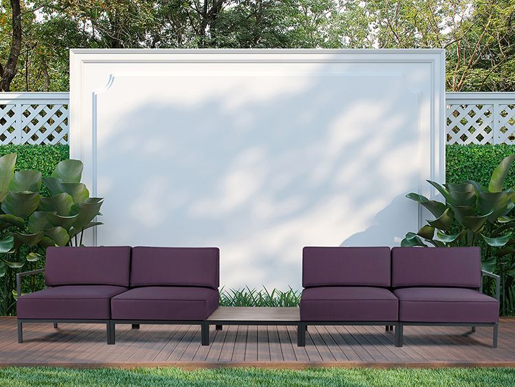 Beaufurn's Serene Seating bench style fuchsia outdoor