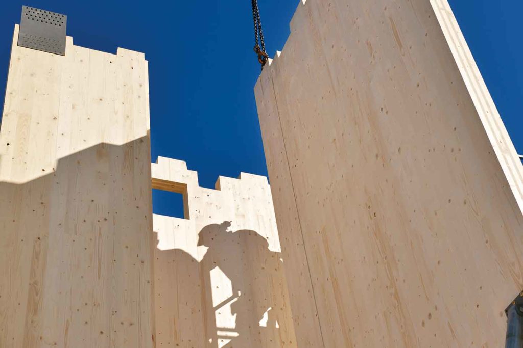 Stora Enso CLT construction large vertical panels