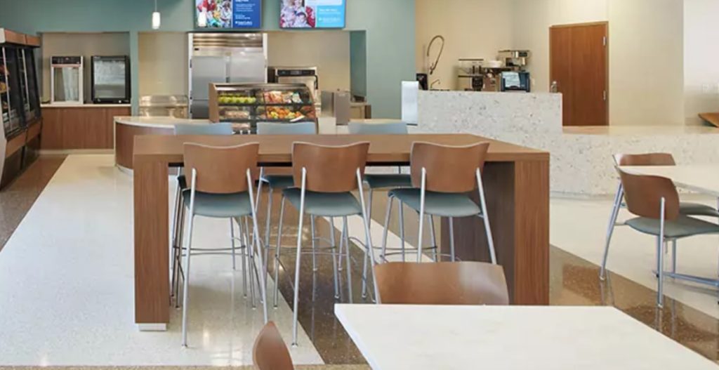 Wilsonart's High Pressure Laminate at Saint Luke's cafeteria