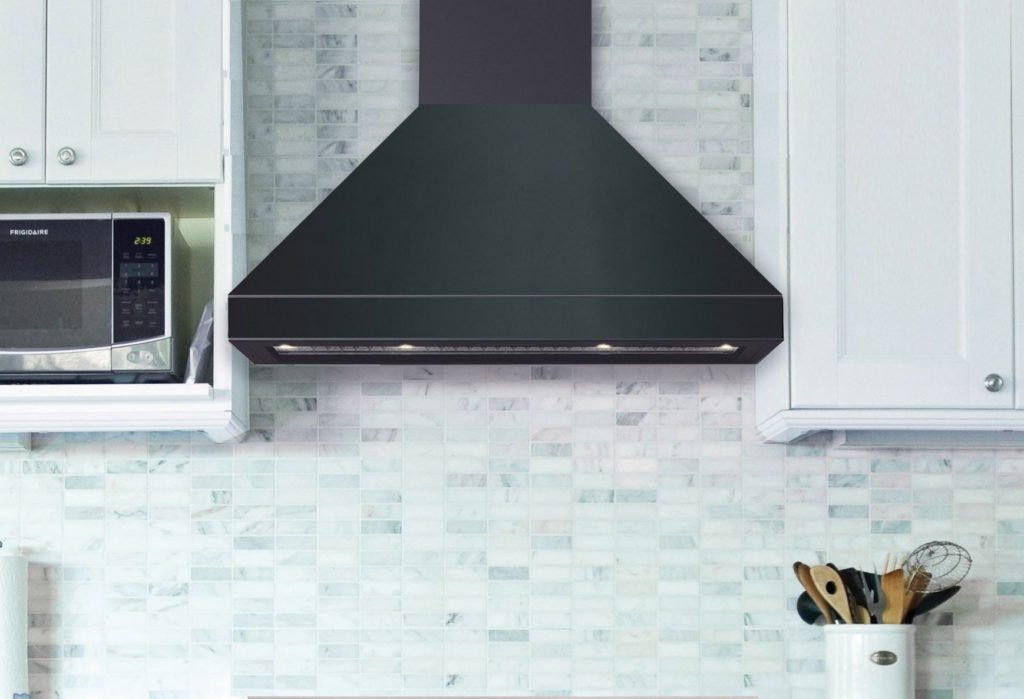 Verona Designer Kitchen Hood chimney black