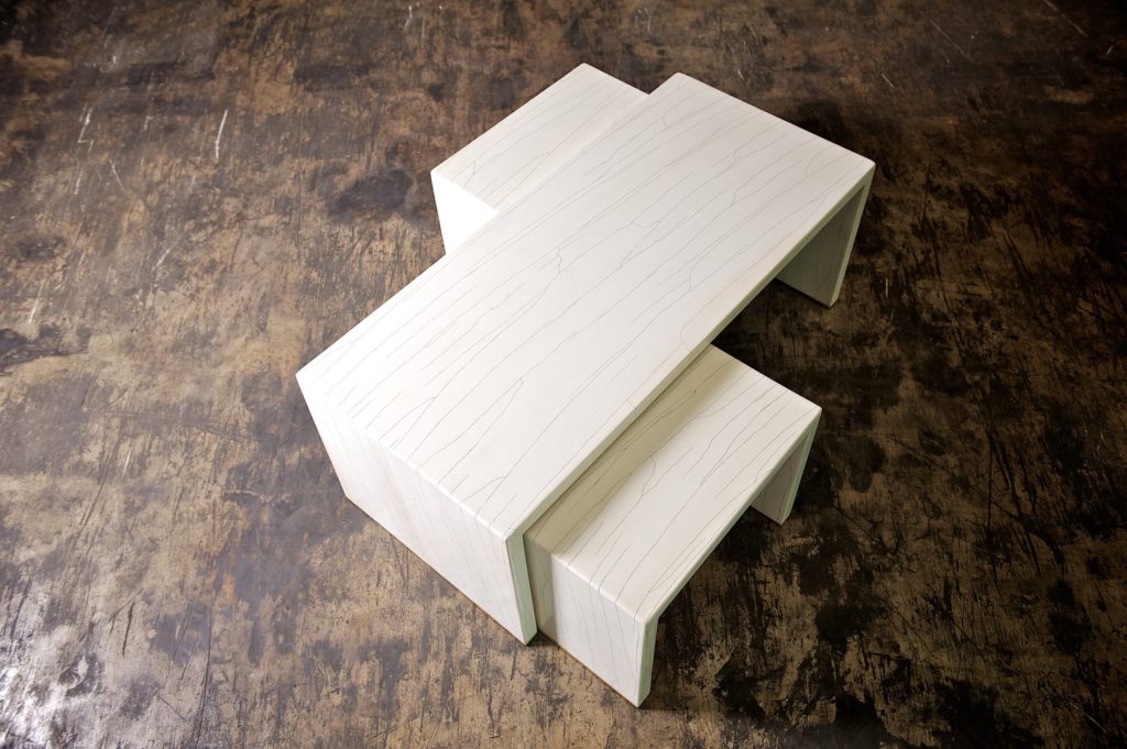 Elan Atelier's Gesso Tables nesting all tables above view