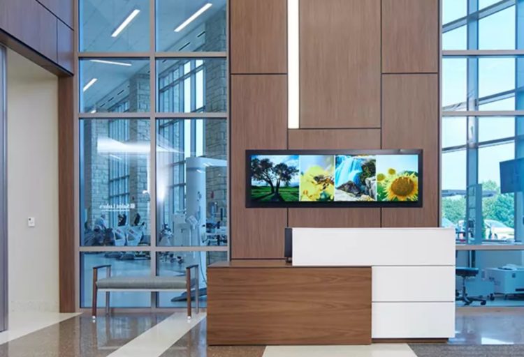 Wilsonart's High Pressure Laminate at Saint Luke's lobby