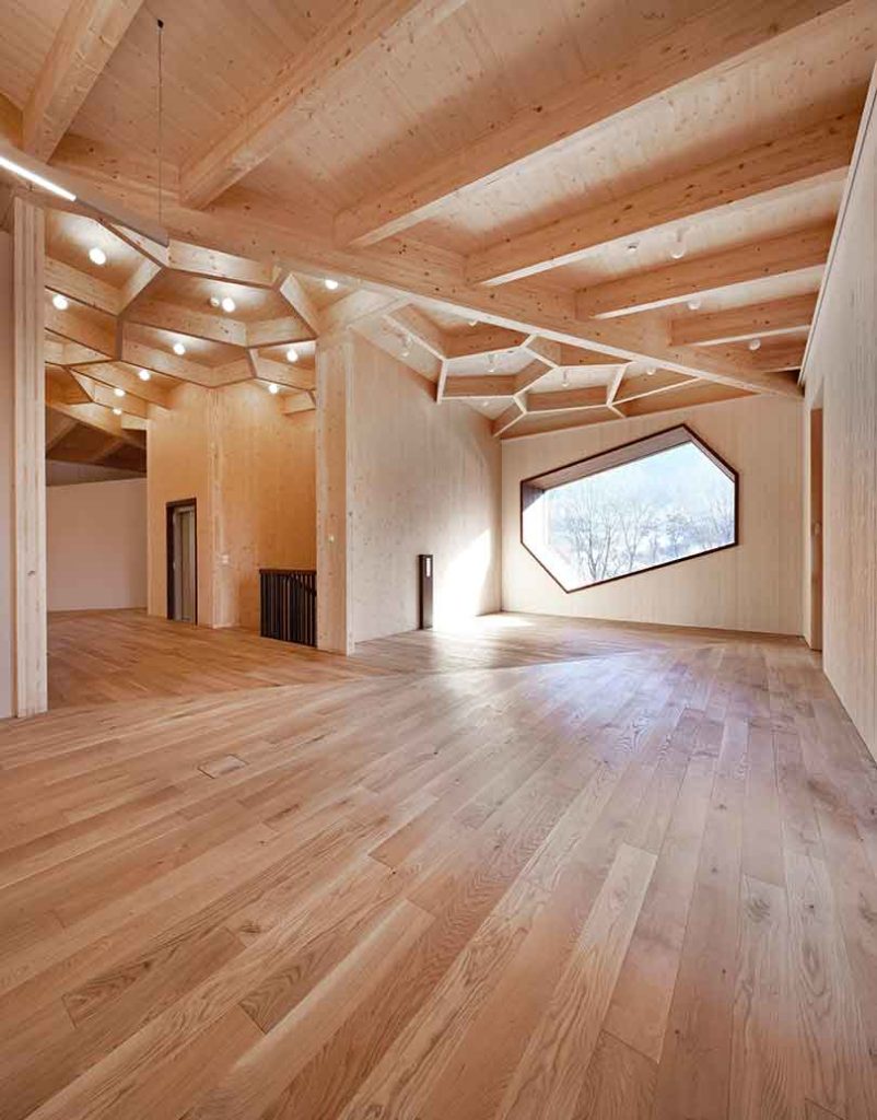 Stora Enso CLT overhead wood ceiling