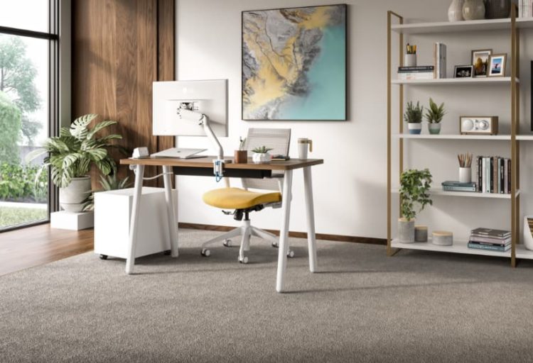 SitOnIt Reya Desk white legs wood top