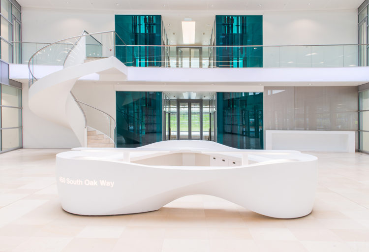 Isomi Solid Surface Reception Desk South Oak Way