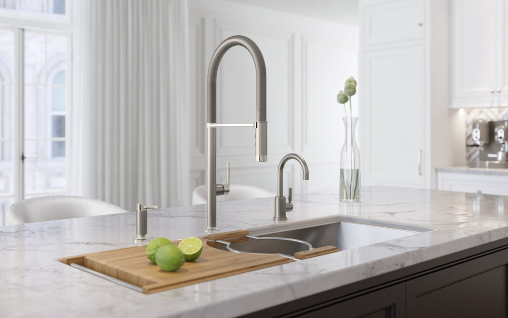 Juxtapose Faucet for Kallista Blends Industrial and Modern Juxtapose Faucet for Kallista Blends Industrial and Modern