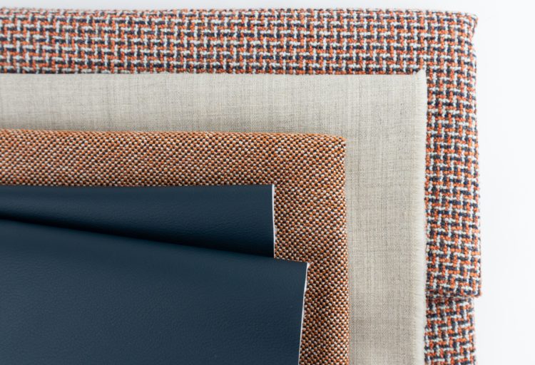 Luna Textile's Paradigm Collection four styles red, white, blue