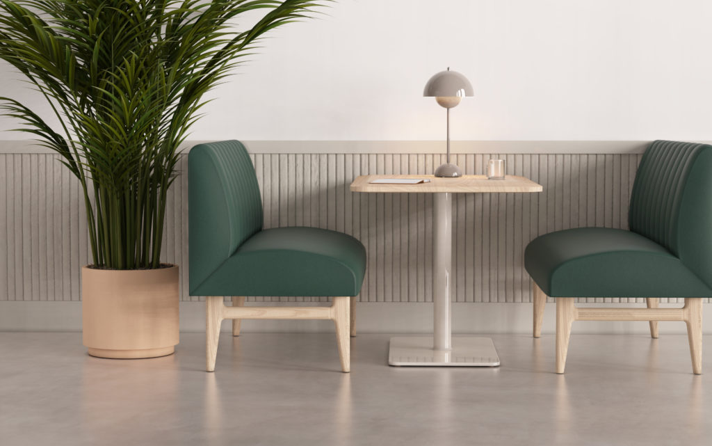 Las Ondas Banquette green facing models