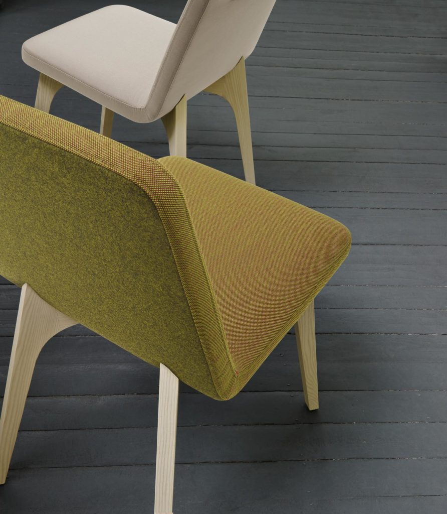 Vik 2 chair two chairs in greenish brown and off white