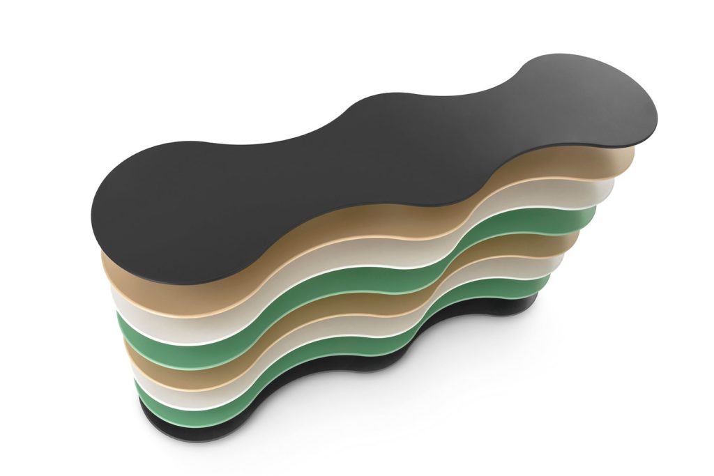 VittEr POP Collection bookcase in black, brown, white, green