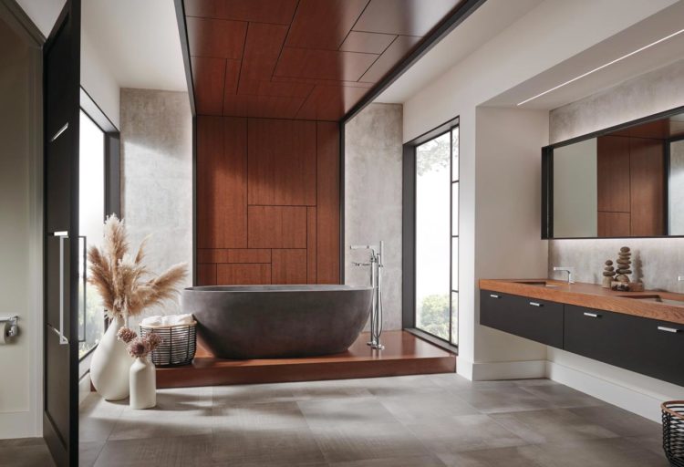 Brizo's Kintsu bath with tub and sink elements